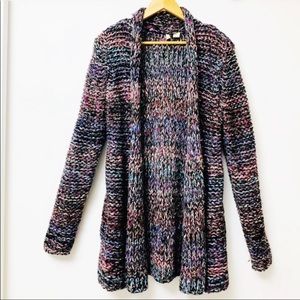 Anthropologie Moth multi color long sweater Size L